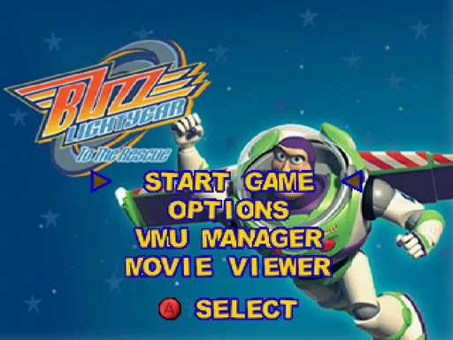 Toy Story 2 title screen for Sega Dreamcast